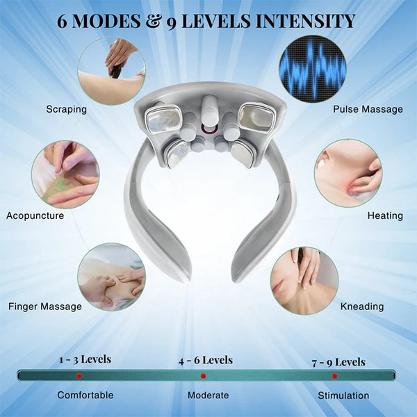 Wellness Matrix Neck Vibration Massager Low Frequency Pulse Cervical Pain Relief